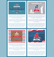 independence day posters vector image
