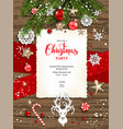 rustic holiday card vector image