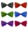 bow tie colors vintage set vector image vector image