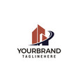 city building logo template design vector image
