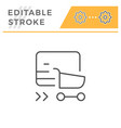 online shopping editable stroke line icon vector image