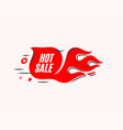 sales background template design with flame hot vector image