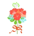 beautiful flower bouquet wedding invitation vector image