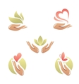 beauty and health signs vector image vector image