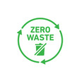 zero waste icon stamp badge vector image