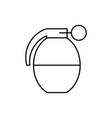 grenade line icon bomb symbol vector image vector image