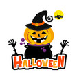 halloween greeting card vector image vector image
