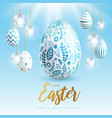 happy easter holiday background with easter eggs vector image vector image