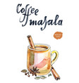 indian coffee masala vector image vector image