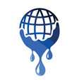 planet flowing down water icon vector image
