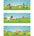 easter banners vector image