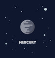 mercury on space background vector image