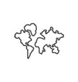 world map related thin line icon vector image