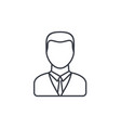 businessman avatar thin line icon linear vector image