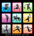 sport buttons 05 vector image vector image