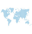 dotted world map blue vector image vector image