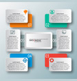 abstract 3d paper infographics vector image