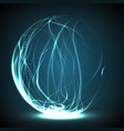 abstract destroyed mesh spheres vector image