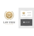 golden law logo with scales vector image