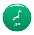 japan map in black simple vector image vector image