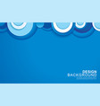 paper layer circle blue abstract background vector image vector image