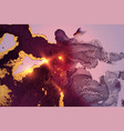 abstract purple pink and gold fluid art alcohol vector image