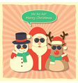 christmas santa claus background vector image