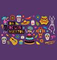 day of dead elements holiday mexican decor vector image vector image