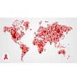 global aids map vector image vector image