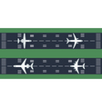airplanes at runway vector image
