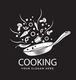 cooking process on pan vector image vector image