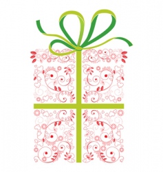 Gift wrapped box Royalty Free Vector Image - VectorStock