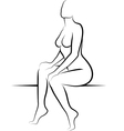 nude woman vector image