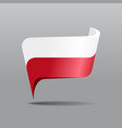 polish flag map pointer layout vector image