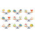 scales choice balance different life values vector image