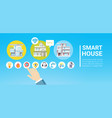smart house technology control system icon vector image