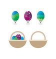 collection of easter eggs template vector image