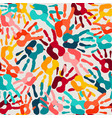 color hand print seamless pattern background vector image vector image