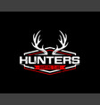 hunters hunting club logo design template vector image