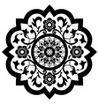 moroccan retro carved mandala design vector image