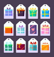 tags gifts commodity advertising labels template vector image vector image