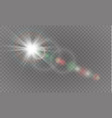abstract lens gold front solar flare transparent vector image