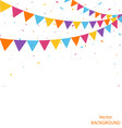 celebration background with bunting flags vector image vector image