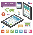 flat ector infographic design elements concept vector image