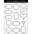 set of decorative vintage frames vector image