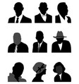 silhouettes of avatars vector image vector image
