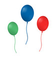 colorful realistic helium balloons isolated vector image