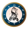 golden zodiac wheel with sign vector image