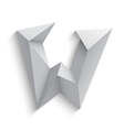 3d letter w on white vector image