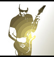 guitar player background vector image